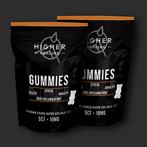 CBD gummies from Higher Healing, part of the Ravenswood Buddy Bundle